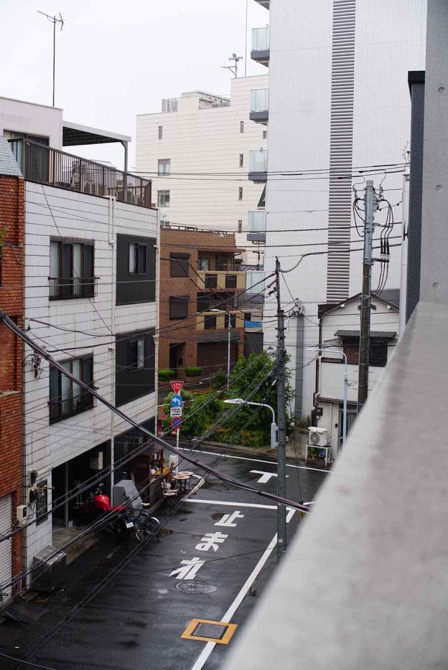 A street in Asakusa on a rainy day
