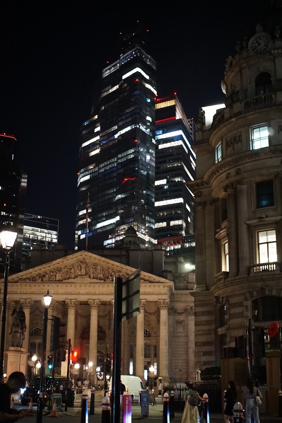 Nightime shot of a central london skyscraper